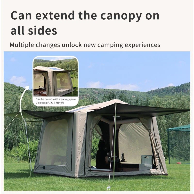 Black Rubber Oxford Cloth Inflatable Tent factory